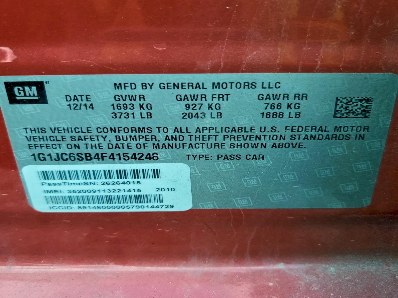 Chevrolet Sonic Lt Image 8