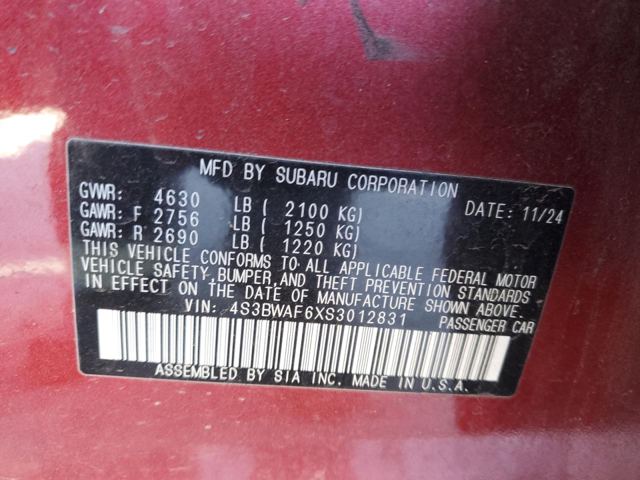 Subaru Legacy Premium Image 8