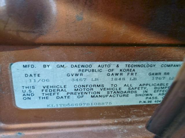 Chevrolet Aveo Base Image 7