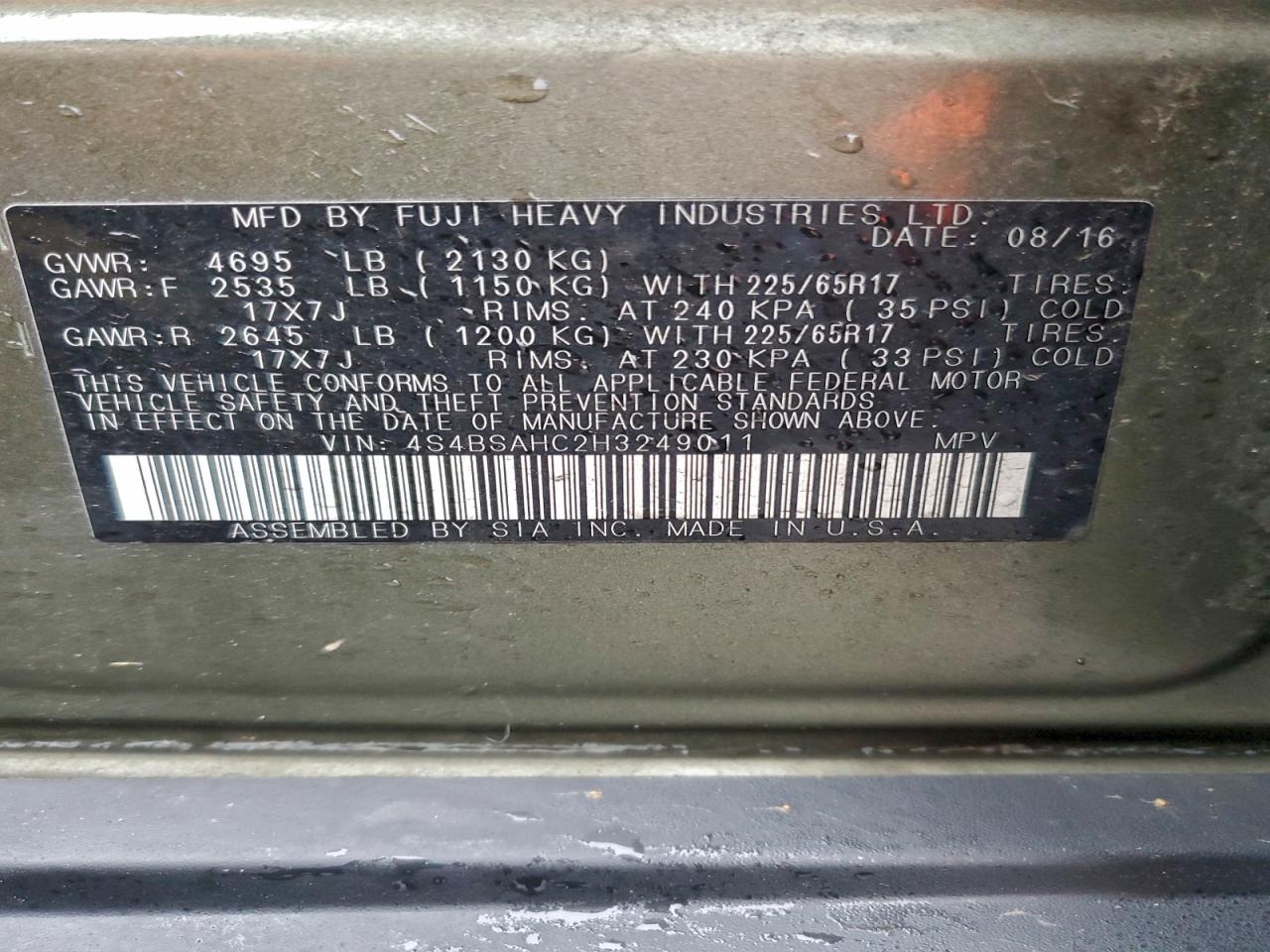 Subaru Outback 2.5i Premium Image 10